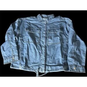 Dokotoo Jean Jacket Women’s Cropped Jacket Size XL Blue Button Up